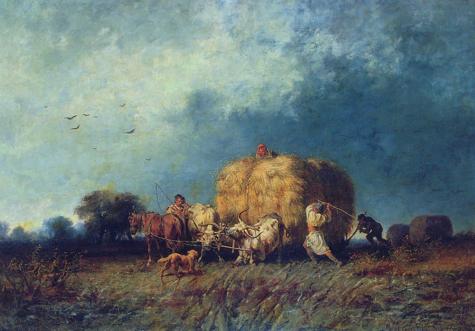 Dűlő szénásszekér